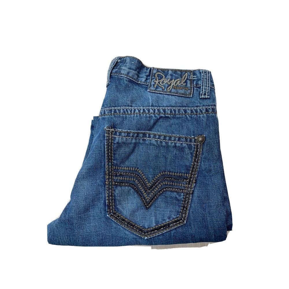 Men's Royal Premium Blue‎ Denim Jeans, Tag 30x32, Approx 30x25.  Straight